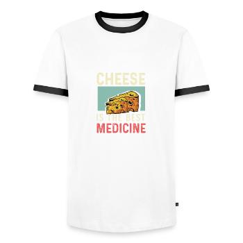 Meilleur cadeau du personnel de cuisine de médecine - T-shirt contrasté Homme - blanc/noir - Devant - AI Model Female 172 light (172cm) & AI Model Male 178 dark (178cm)