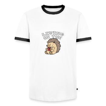 Auf Hecke leben Ruhiger Mensch Gift - Männer Kontrast-T-Shirt - Weiß/Schwarz - Vorne - AI Model Female 172 light (172cm) & AI Model Male 178 dark (178cm)