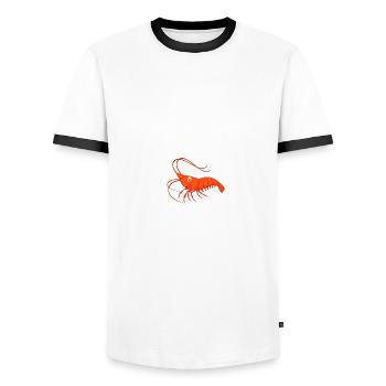 This is my human costume funny quote I - Men's Ringer Shirt - white/black - Front - AI Model Female 172 light (172cm) & AI Model Male 178 dark (178cm)
