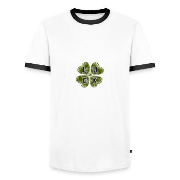Good luck funny quote even Saint Patrick's - Men's Ringer Shirt - white/black - Front - AI Model Female 172 light (172cm) & AI Model Male 178 dark (178cm)