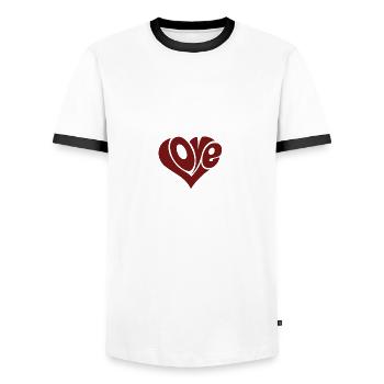 Lustiges Zitat Schulleiter liebt ihre Schulgrundsc - Männer Kontrast-T-Shirt - Weiß/Schwarz - Vorne - AI Model Female 172 light (172cm) & AI Model Male 178 dark (178cm)