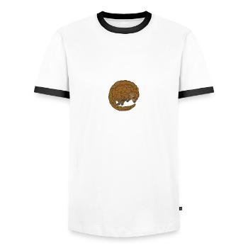 Nur ein Junge, der Pangolins Pangolin-Tiere-Liebha - Männer Kontrast-T-Shirt - Weiß/Schwarz - Vorne - AI Model Female 172 light (172cm) & AI Model Male 178 dark (178cm)