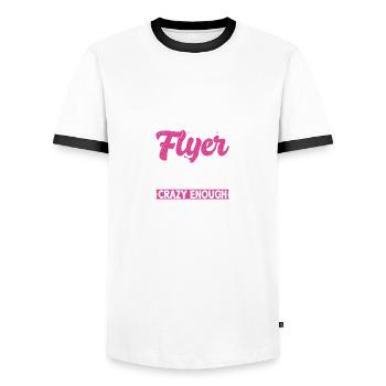 Clever enough to make a flyer funny cheerlead - Men's Ringer Shirt - white/black - Front - AI Model Female 172 light (172cm) & AI Model Male 178 dark (178cm)