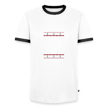 De bons toniques pour vous et votre boisson de Noël au gin - T-shirt contrasté Homme - blanc/noir - Devant - AI Model Female 172 light (172cm) & AI Model Male 178 dark (178cm)
