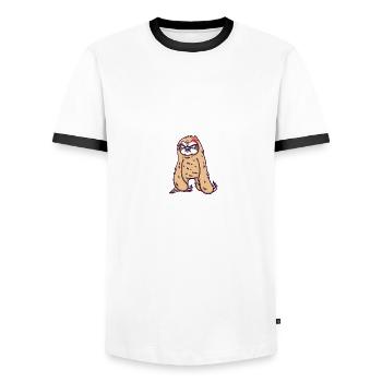 It's fine, it's good, everything fine funny - Men's Ringer Shirt - white/black - Front - AI Model Female 172 light (172cm) & AI Model Male 178 dark (178cm)