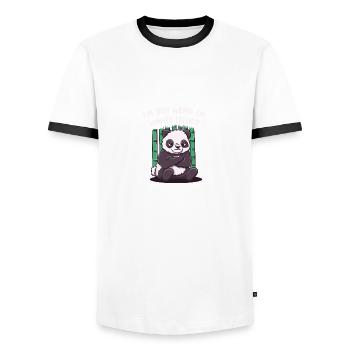 Ich bin keine seltsamen lustigen sarkastischen Hum - Männer Kontrast-T-Shirt - Weiß/Schwarz - Vorne - AI Model Female 172 light (172cm) & AI Model Male 178 dark (178cm)