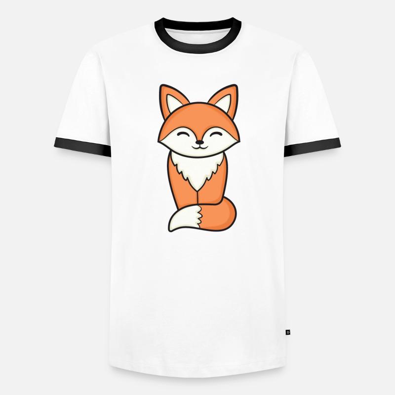Fox Foxes - Men's Ringer Shirt - white/black