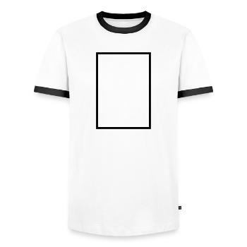 Mathematik Symbol - Rechteck - Männer Kontrast-T-Shirt - Weiß/Schwarz - Vorne - AI Model Female 172 light (172cm) & AI Model Male 178 dark (178cm)