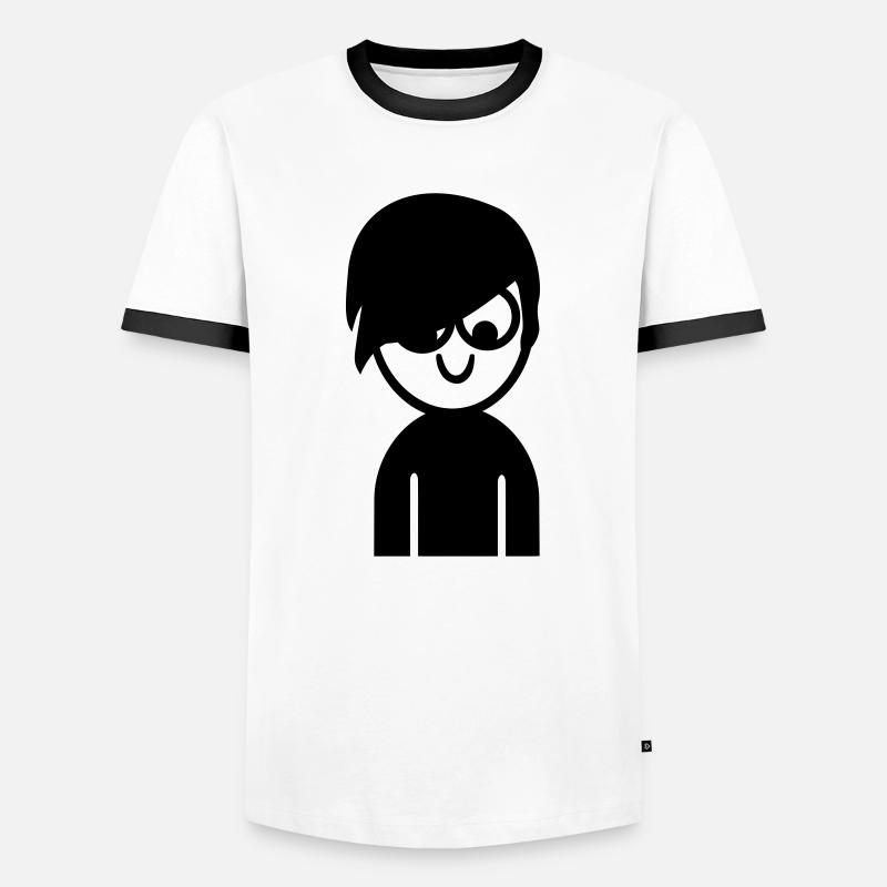 Emo - Männer Kontrast-T-Shirt - Weiß/Schwarz