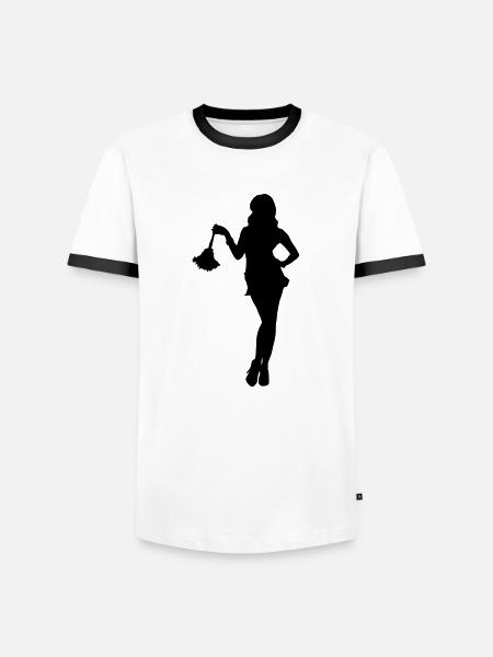 SEXY MAID - Männer Kontrast-T-Shirt - Weiß/Schwarz