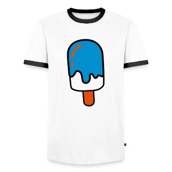 Eskimo Limon - T-shirt contrasté Homme - blanc/noir - Devant - AI Model Female 172 light (172cm) & AI Model Male 178 dark (178cm)