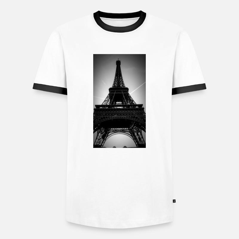 Eifelturm Paris / tour Eiffel - Männer Kontrast-T-Shirt - Weiß/Schwarz