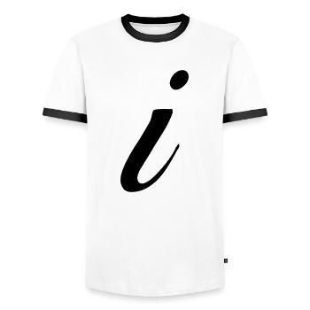 i - T-shirt contrasté Homme - blanc/noir - Devant - AI Model Female 172 light (172cm) & AI Model Male 178 dark (178cm)