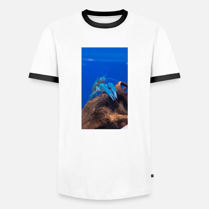 BlueCrap - Männer Kontrast-T-Shirt - Weiß/Schwarz