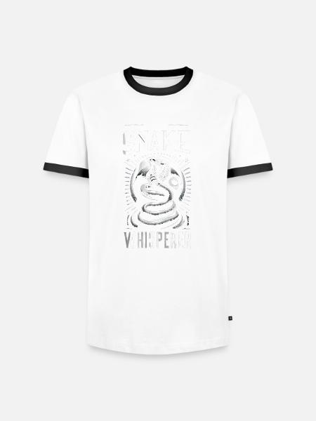Snake Whisperer 6 - Männer Kontrast-T-Shirt - Weiß/Schwarz