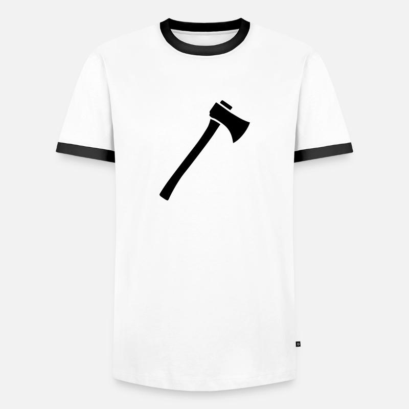 Ax - Men's Ringer Shirt - white/black