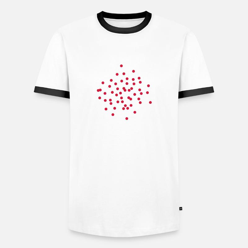 Confetti - Men's Ringer Shirt - white/black
