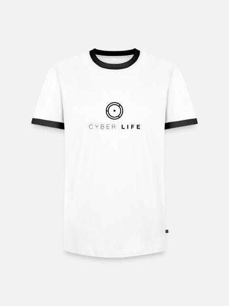 CYBERLIFE_Android - Männer Kontrast-T-Shirt - Weiß/Schwarz