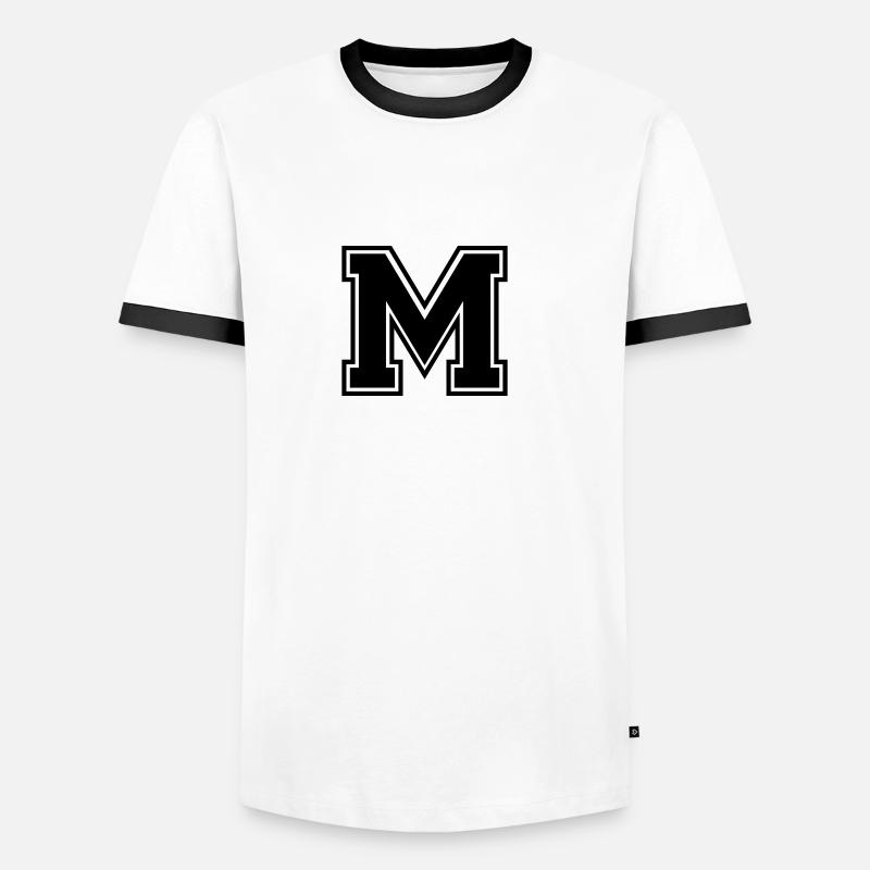 m - Men's Ringer Shirt - white/black
