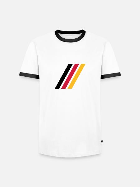 german stripe flag - Men's Ringer Shirt - white/black