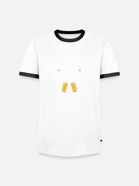 Nachbar Luxusleben Lieblingsnachbar - Männer Kontrast-T-Shirt - Weiß/Schwarz