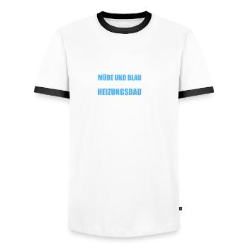 SHK Anlagenmechaniker Heizungsbauer Klempner - Männer Kontrast-T-Shirt - Weiß/Schwarz - Vorne - AI Model Female 172 light (172cm) & AI Model Male 178 dark (178cm)