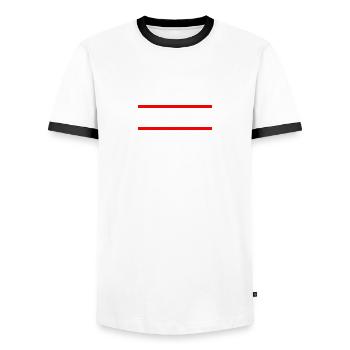 Bachelor Party Crew Bachelor Party Groom - Men's Ringer Shirt - white/black - Front - AI Model Female 172 light (172cm) & AI Model Male 178 dark (178cm)