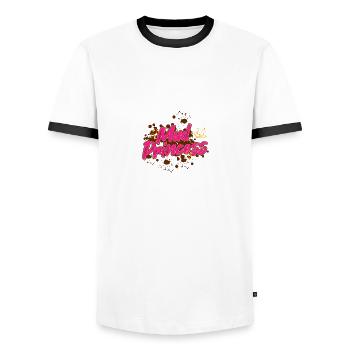 Mud princess Schlammlauf Mud Run Muddy Race - Männer Kontrast-T-Shirt - Weiß/Schwarz - Vorne - AI Model Female 172 light (172cm) & AI Model Male 178 dark (178cm)