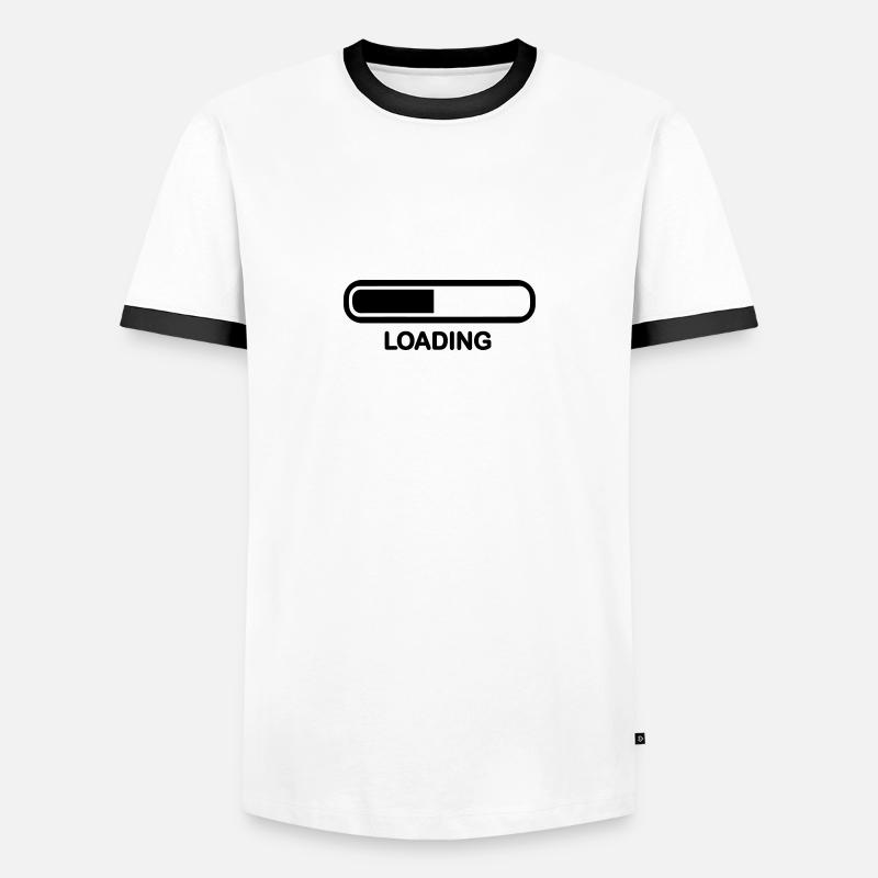 Loading - Männer Kontrast-T-Shirt - Weiß/Schwarz
