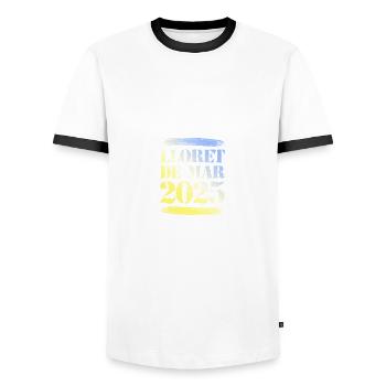 Lloret De Mar 2025 - Männer Kontrast-T-Shirt - Weiß/Schwarz - Vorne - AI Model Female 172 light (172cm) & AI Model Male 178 dark (178cm)