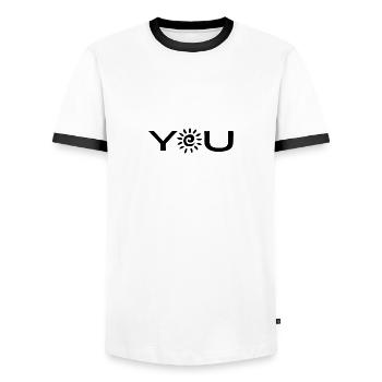 you are my sunshine - Männer Kontrast-T-Shirt - Weiß/Schwarz - Vorne - AI Model Female 172 light (172cm) & AI Model Male 178 dark (178cm)