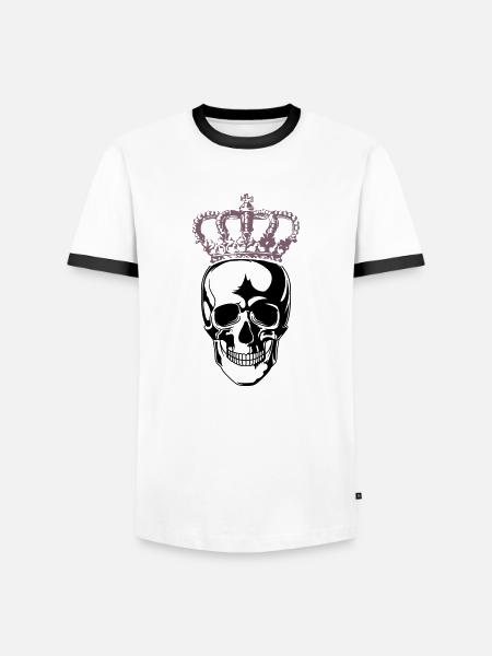 skull king - Männer Kontrast-T-Shirt - Weiß/Schwarz