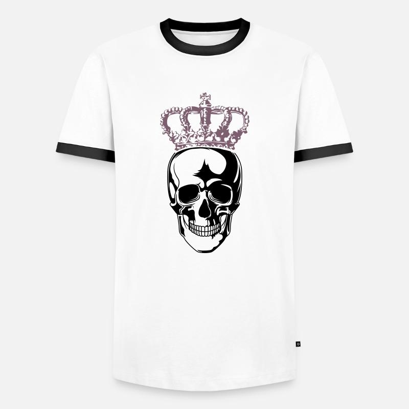 Skull King - Men's Ringer Shirt - white/black