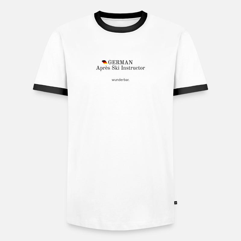 German Apres Ski Instructor - Männer Kontrast-T-Shirt - Weiß/Schwarz