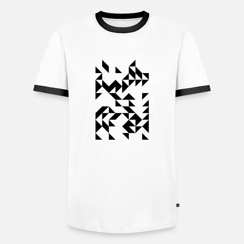 Nubia - Männer Kontrast-T-Shirt - Weiß/Schwarz