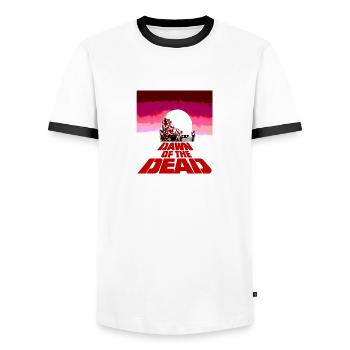 Horror Dawn of the Dead - Männer Kontrast-T-Shirt - Weiß/Schwarz - Vorne - AI Model Female 172 light (172cm) & AI Model Male 178 dark (178cm)