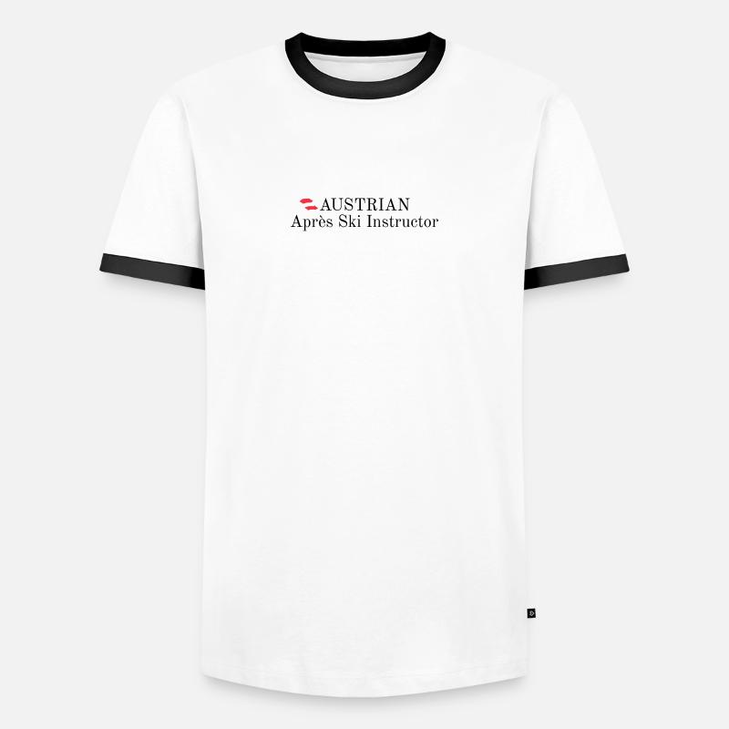 Austrian Apres Ski Instructor - Männer Kontrast-T-Shirt - Weiß/Schwarz