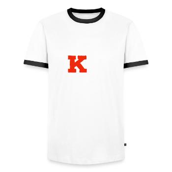 Blau ist keine Alternative - Männer Kontrast-T-Shirt - Weiß/Schwarz - Vorne - AI Model Female 172 light (172cm) & AI Model Male 178 dark (178cm)