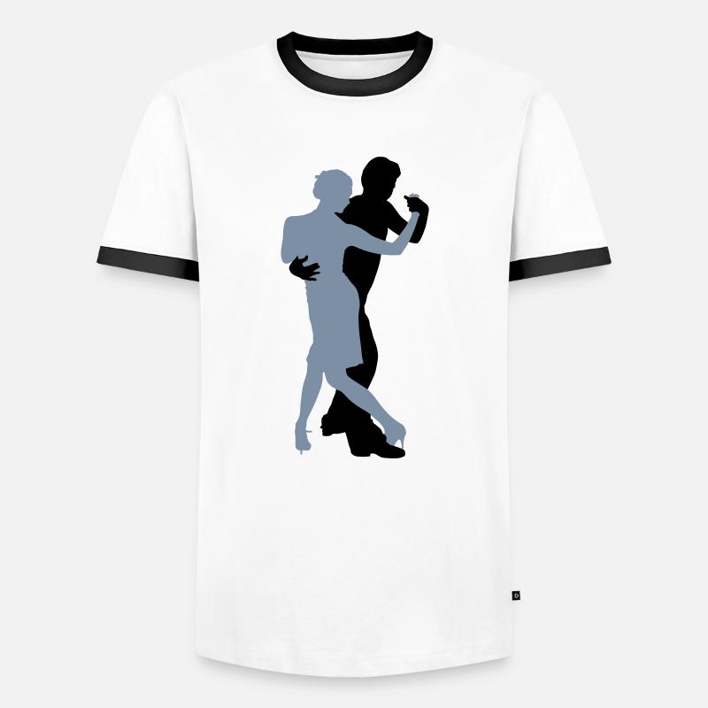 tango1 - Men's Ringer Shirt - white/black