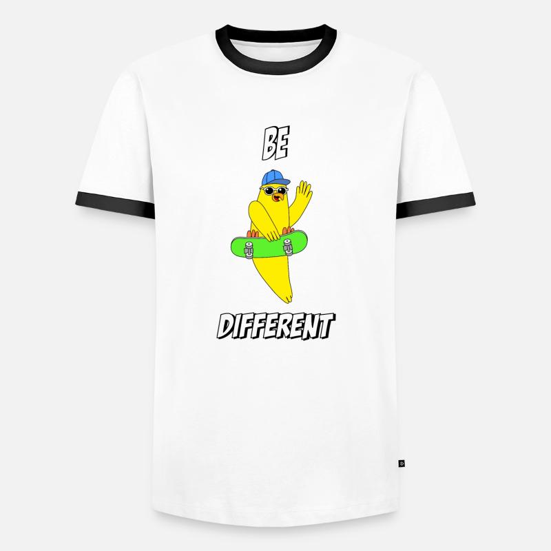 be different - Männer Kontrast-T-Shirt - Weiß/Schwarz