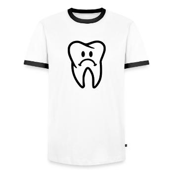 Dent - T-shirt contrasté Homme - blanc/noir - Devant - AI Model Female 172 light (172cm) & AI Model Male 178 dark (178cm)