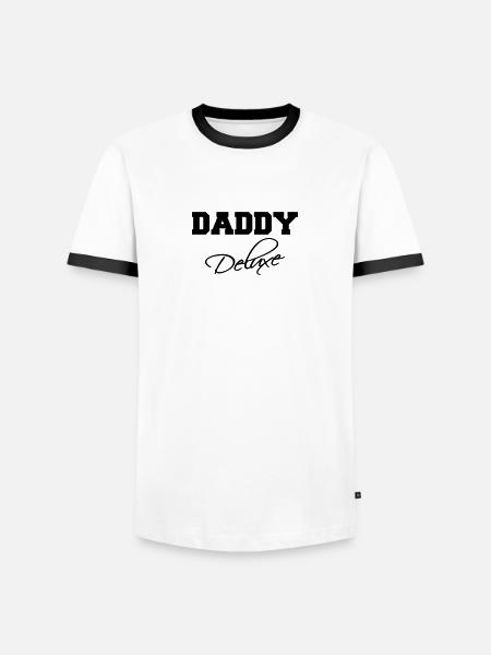 Daddy Deluxe - Men's Ringer Shirt - white/black