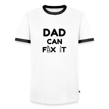 Bricolage / Basteln / Handwerker / DIY - Männer Kontrast-T-Shirt - Weiß/Schwarz - Vorne - AI Model Female 172 light (172cm) & AI Model Male 178 dark (178cm)