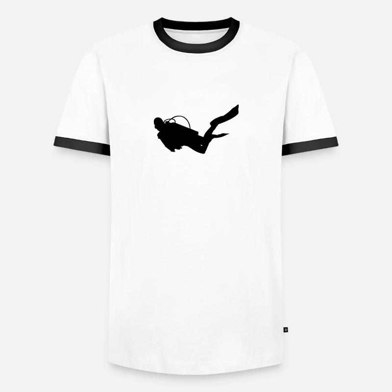 Diver - Men's Ringer Shirt - white/black