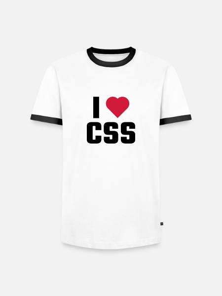 J'aime CSS - T-shirt contrasté Homme - blanc/noir
