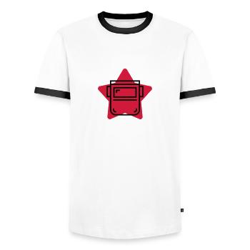 Welding Welder Schweißer Soudage Soudeur - Men's Ringer Shirt - white/black - Front - AI Model Female 172 light (172cm) & AI Model Male 178 dark (178cm)