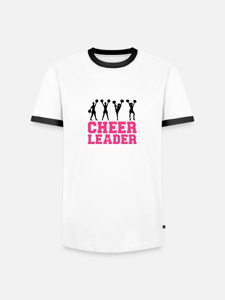 Cheerleader - T-shirt contrasté Homme - blanc/noir