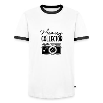 Fotograf Fotografie Geschenk Spruch lustig - Männer Kontrast-T-Shirt - Weiß/Schwarz - Vorne - AI Model Female 172 light (172cm) & AI Model Male 178 dark (178cm)