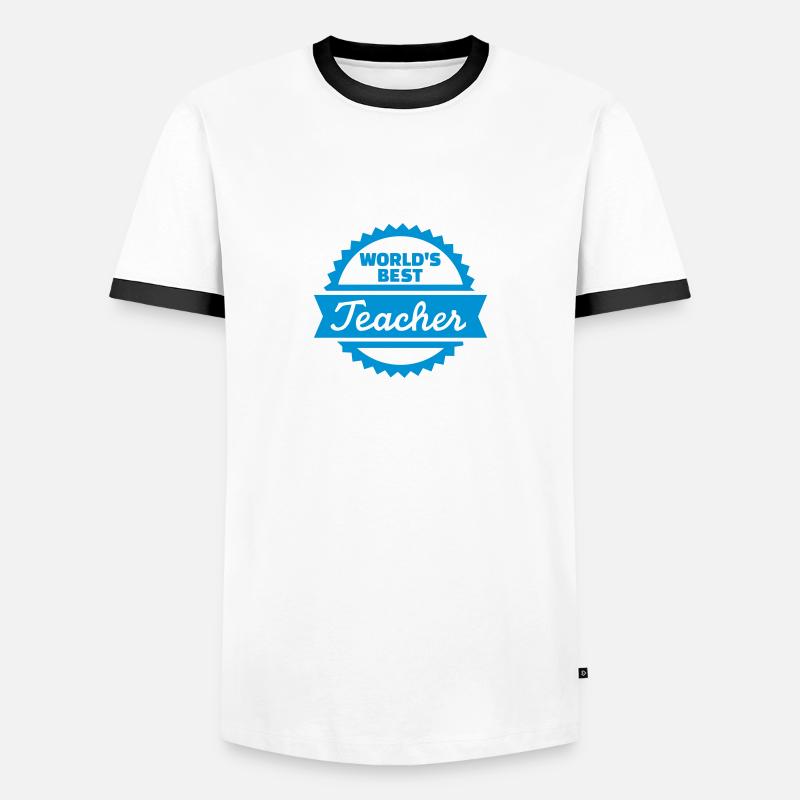 Lehrer - Männer Kontrast-T-Shirt - Weiß/Schwarz