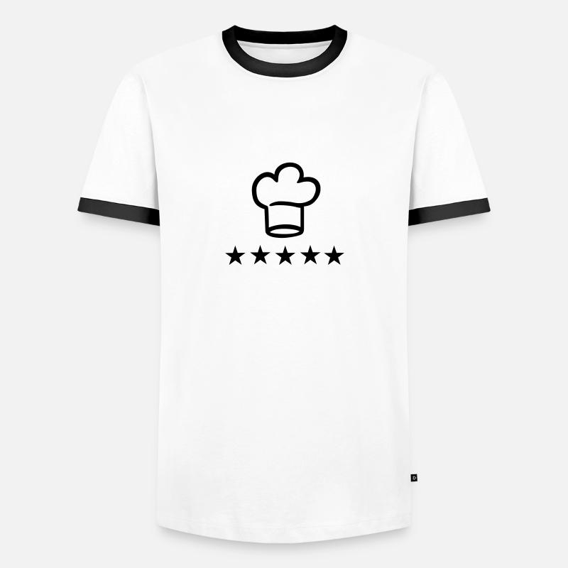 Kochen - Männer Kontrast-T-Shirt - Weiß/Schwarz